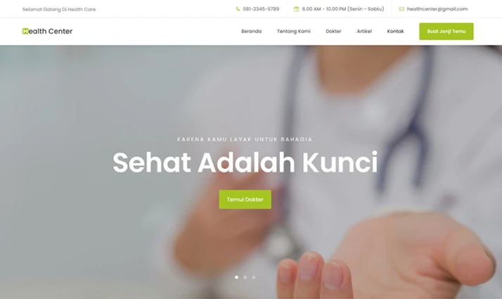 Desain Website Kesehatan